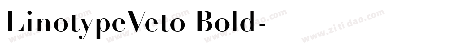 LinotypeVeto Bold字体转换